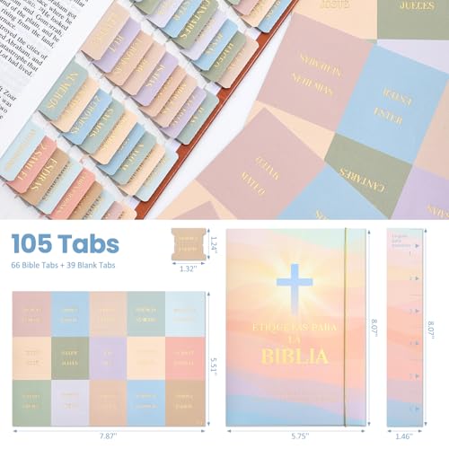 Spanish Bible Tabs, Multicolor - style: Gold Foil Spanish