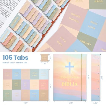 Spanish Bible Tabs, Multicolor - style: Gold Foil Spanish