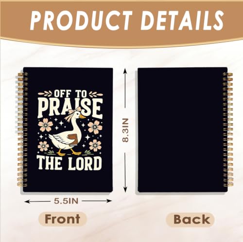 Christian Goose Notebook, Christian Gifts for Women - color: Christian Faith Duck Journal