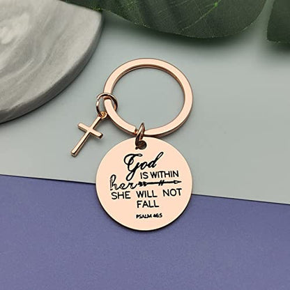 Vadaka Religious Christian Keychain for Women Girls Daughter Bible Verse Keychain Encouragement Inspirational Gifts Baptism Present Jewelry Easter Prayer Gifts Birthday Thanksgiving Gift