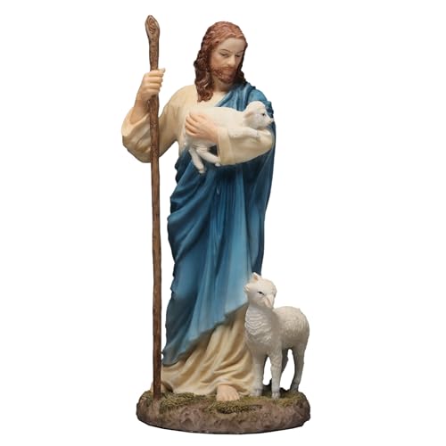 Veronese Design 6 1/4 Inch Jesus The Shepherd Polyresin Hand Painted Religious Collectible Figurine Sculpture