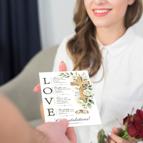 fancu Christian Wedding Card Gift for Bride Groom Religious Congratulations - color: ZC-059
