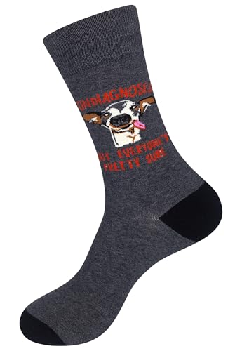 FUNATIC Crazy Socks with Funny Sayings - Novelty Gift for Men, Women, Adult - color: Undiagnosed