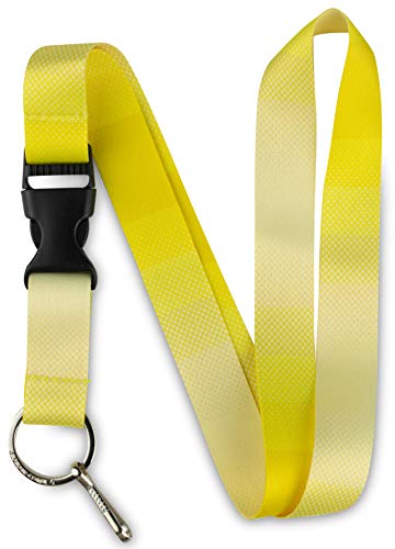 Limeloot Lanyard – Soft Neck Lanyard with Quick Release & Key Ring – ID Badge Holder & Keychain Lanyard for Men & Women - color: Yellow