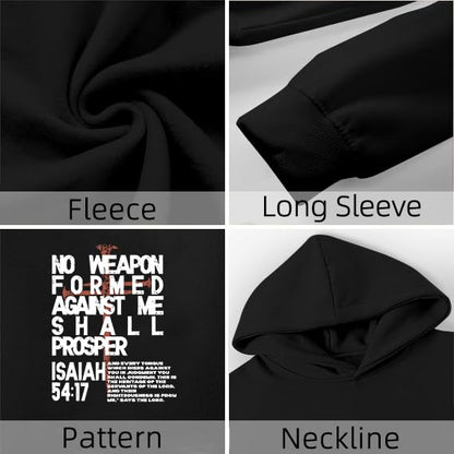 Christian Hoodies for Men Jesus Religious Faith Tops - color: Black, size: X-Large