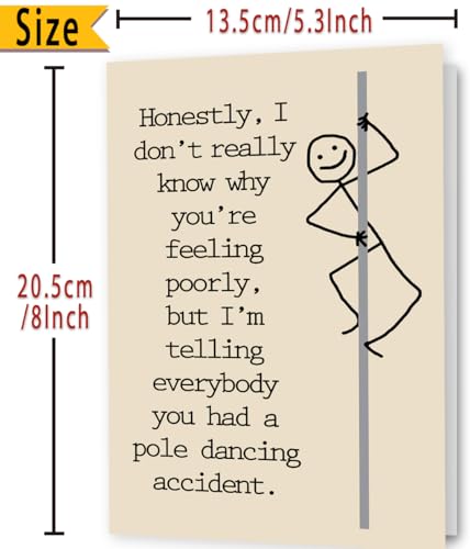 FANCYLUCKY Funny Get Well Soon Card for Women Men, Surgery Recovery Card - style: FY-378
