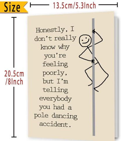 FANCYLUCKY Funny Get Well Soon Card for Women Men, Surgery Recovery Card - style: FY-378