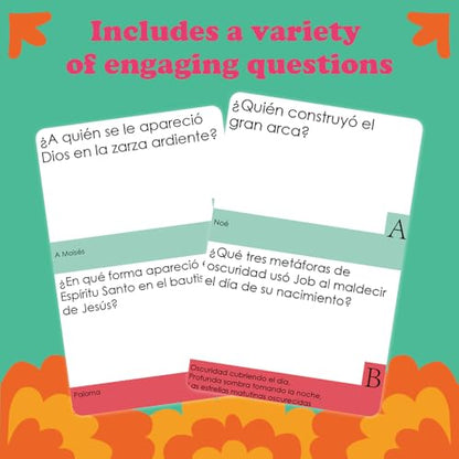 Spanish Bible Trivia Game: Catholic Religious Educational Group & Individual Study Game for Adult & Home - Thoughtful Gift for Believers