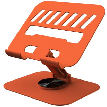 Metal Tablet Stand Holder Adjustable for iPad Kindle Tab, Orange - color: Orange