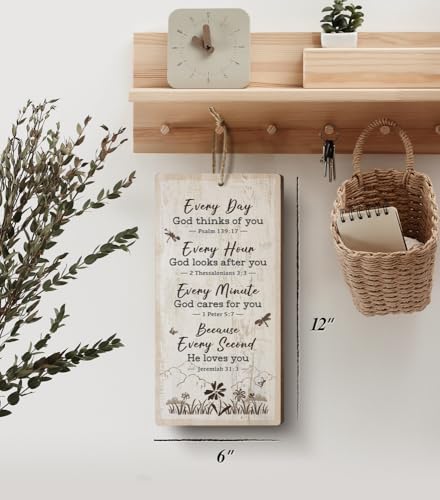 YZEXEZY Inspirational Religious Wall Decor-Christian Sign Bible Verse Sign12"x6" Farmhouse Christian Home Office Decor-Every Day - style: Every Day