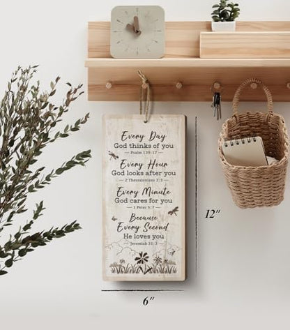 YZEXEZY Inspirational Religious Wall Decor-Christian Sign Bible Verse Sign12"x6" Farmhouse Christian Home Office Decor-Every Day - style: Every Day