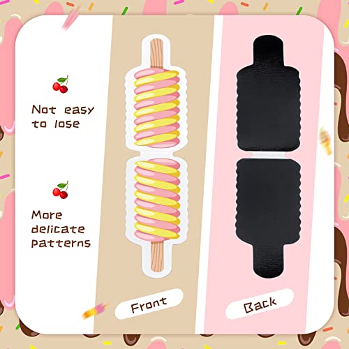 Nezyo 24 Pcs Magnetic Bookmarks Foldable Page Markers Students,Ice Sucker - style: Ice sucker