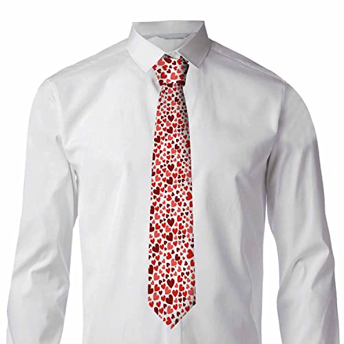 Men's Ties Novelty Tie Necktie for Men Teen Boys Multicolor Tie Party Holiday Thanksgiving Christmas - color: Red Heart