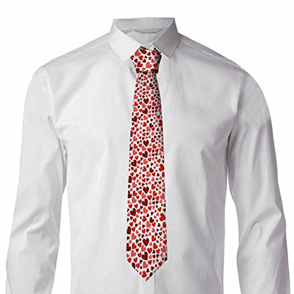 Men's Ties Novelty Tie Necktie for Men Teen Boys Multicolor Tie Party Holiday Thanksgiving Christmas - color: Red Heart