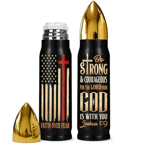 Christian Gifts for Men, Fathers Day Christian Gifts, Church Fathers Day Gift, Pastor Appreciation Gift, 17 oz Faith Based Inspirational Religious Bullet Tumbler for Men, Dad, Pastor