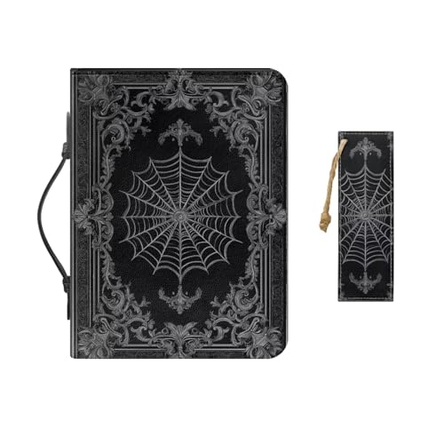 Bible Cover Case for Women Men Large Size Bible Holder with Bookmark Bible Carrying Case ladies Bible Bag,Size M-2XL - color: Black Web, size: XX-Large