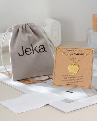 Jeka Confirmation Gifts for Teen Girls-Cross Necklace for Daughter Granddaughter Niece Sister