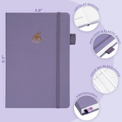 Clever Fox Bible Study Journal Premium Guided Notebook 5.8x8.3 Lavender - color: Lavender, size: A5 (5.8″ x 8.3″)