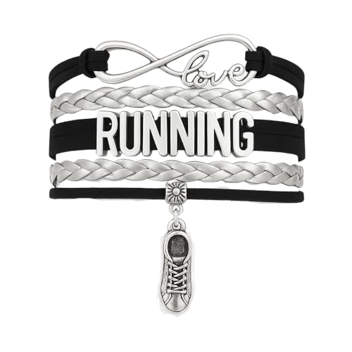 Infinity Collection Running Gifts- Runner Bracelet, Jewelry, Adjustable Charm Bracelet- Perfect Cross Country, Track, Marathon Gifts … - color: Runner