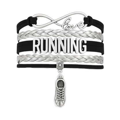 Infinity Collection Running Gifts- Runner Bracelet, Jewelry, Adjustable Charm Bracelet- Perfect Cross Country, Track, Marathon Gifts … - color: Runner