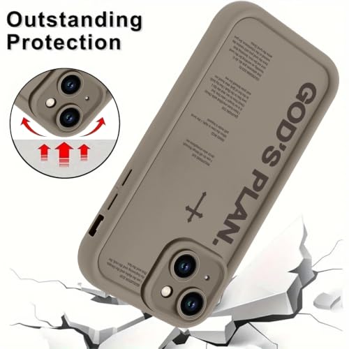 God's Plan Isaiah 60:22 Bible Verse Jesus Cross Christian Brown Phone Case for iPhone 17e/iPhone 16e Case Shockproof Soft Protective Cover Funda for iPhone 17e/iPhone 16e 6.1 Inch - color: Brown