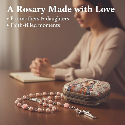 Rosary Beads Catholic for Women With Rosary Box, Catholic Gifts for Women
