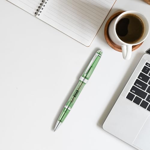 Cross Bailey Light Rollerball Pen, Translucent Green Resin, Black Ink - color: Green