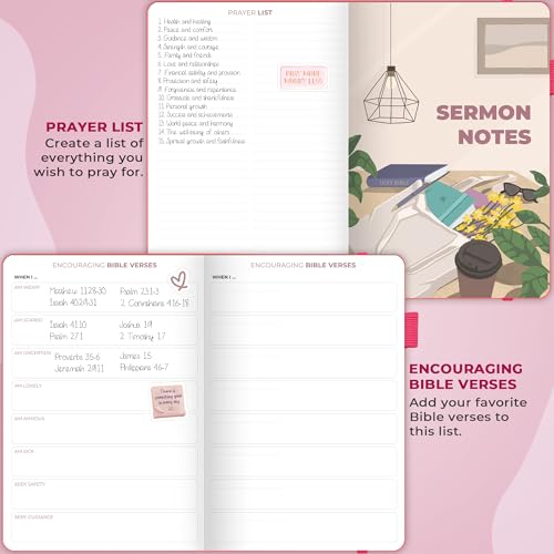 Clever Fox Bible Study Journal, Guide, Supplies for Women A5 Fuchsia - color: Fuchsia, size: A5 (5.8'' x 8.3'')