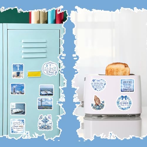 Ocean Prayer Board Supplies - 50 Pcs Blue Christian Jesus Stickers - color: Blue Ocean