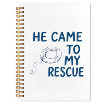 Beach Coastal Christian Spiral Notebook 5.5x8.3 - color: White Beach Coastal Christian