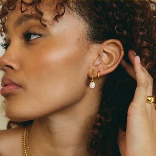 Small Gold Twisted Huggie Hoops Interchangeable Charm