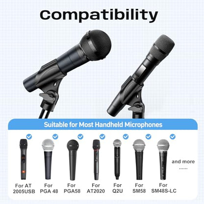 4 Pack Universal Microphone Clips, 5/8" to 3/8" Adapter - size: 4 Pack