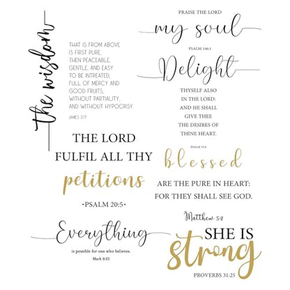 BBTO Bible Verse Stickers Peel & Stick,Praise the Lord - style: Praise the Lord
