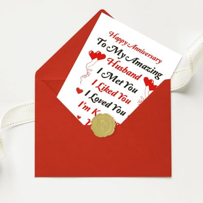 fancu Anniversary Card Gift for Husband Wife - color: ZC-056