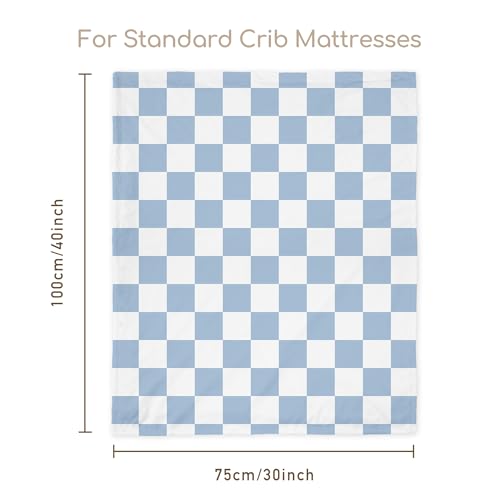 Fleece Baby Blankets for Girls & Boys, Infant Toddler Blanket - color: Checkered Blue