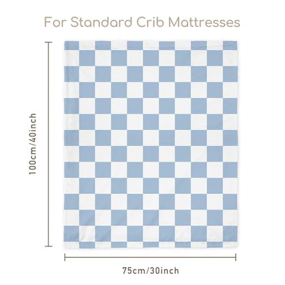 Fleece Baby Blankets for Girls & Boys, Infant Toddler Blanket - color: Checkered Blue