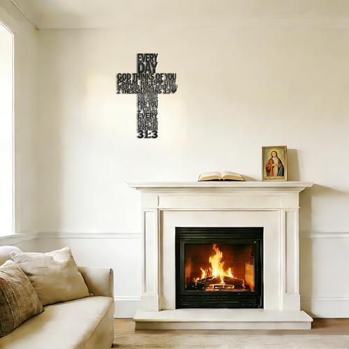 Christian Wall Art Gifts For Women Men Cross Wall Decor for Living Room - color: Christian Cross Wall Decor