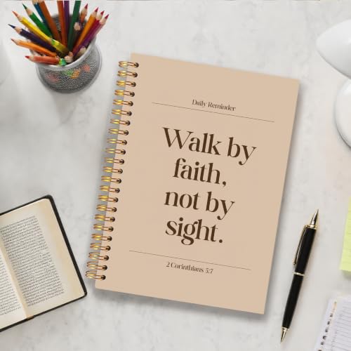 Christian Bible Verse Notebook for Women Men 5.5x8.3 - color: Bible