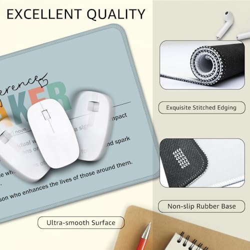 Difference Maker Definition Non-Slip Mouse Pad Gifts for Coworker - color: Multi-Grey