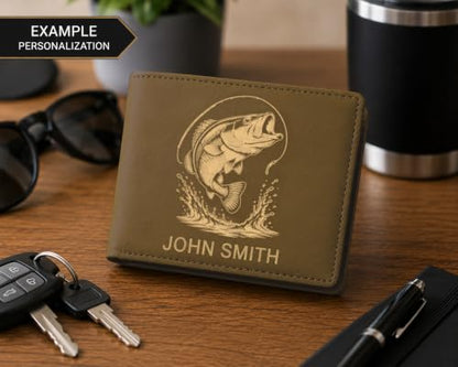 LaserGram Personalized Wallet, Christian Cross (Rustic) - color: Rustic