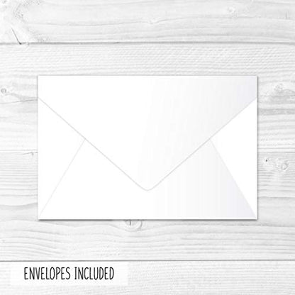 24 Bulk Thank You Cards with Envelopes Blank Cute Thank You Notes - color: Chalk White 24 pcs