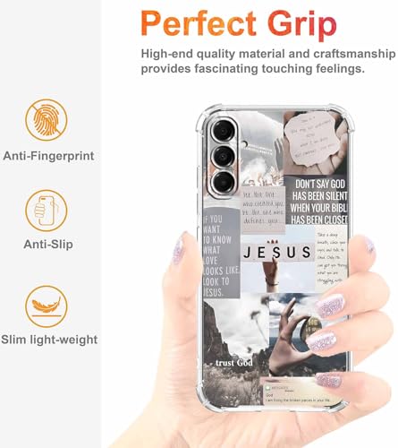 Jesus Quotes Case for Samsung Galaxy A37,Christian Bible Verse Saying Collage,Unique Soft TPU Bumper Case,SA37 - color: Jesus Quote, size: Samsung Galaxy A37