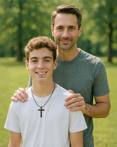 Tarsus Faith Cross Necklace for Boys Son Brother Christian Jewelry Gifts - style: Son