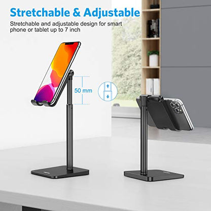 OMOTON CA02 Cell Phone Stand with Charging Hole for Desk Lightweight Black - color: Black