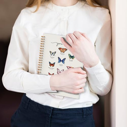 Spiral Bible Butterfly Journaling Notebook 5.5x8.3, Prayer Journal for Women Spiral Bound, Christian Gifts for Women, Motivational School Notebooks Journal for Teen Girls - color: You Are…