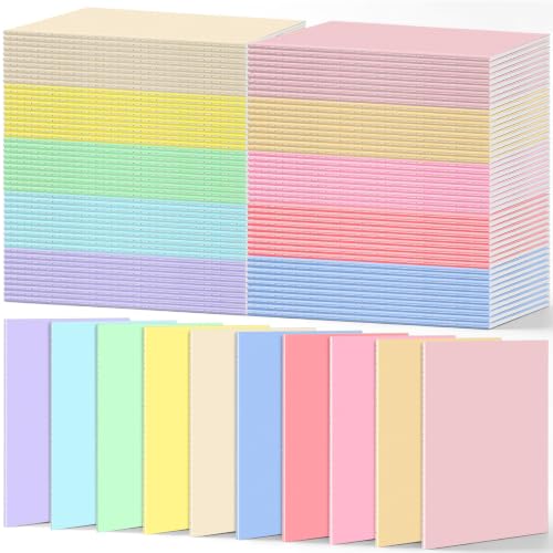 Handepo 100 Pack A5 Composition Notebooks 5"x8" Wide Ruled Notebook - color: Classic Macaron, size: A5