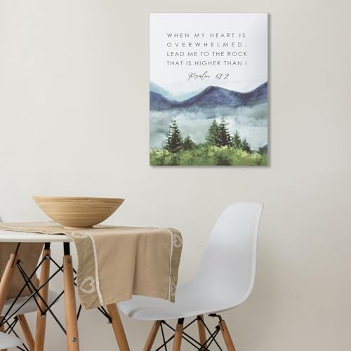 Framed Inspirational Christian Canvas Wall Art 12x16 Inch - color: Mountain（Canvas）, size: 16"L x 12"W