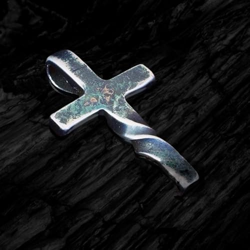 Handmade Cross Necklace, Retro Cross Necklace Steel Classic Twisted Cross Pendant Necklace,Long Leather Rope Necklace Jewelry,for Men Women Gifts (1PCS)
