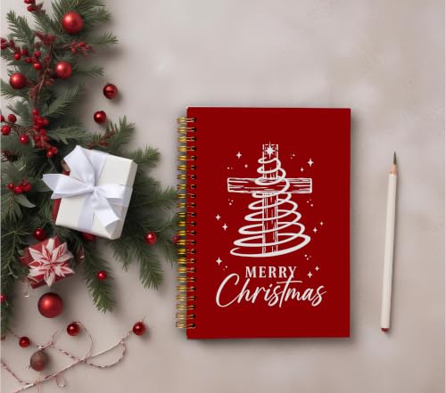 Christian Christmas Tree Notebook Journal 5.5x8.3 Inch