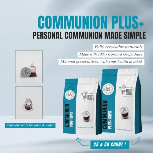 Miracle Meal Prefilled Communion Plus Cups & Wafer Set, Bag of 50ct - size: 50 count